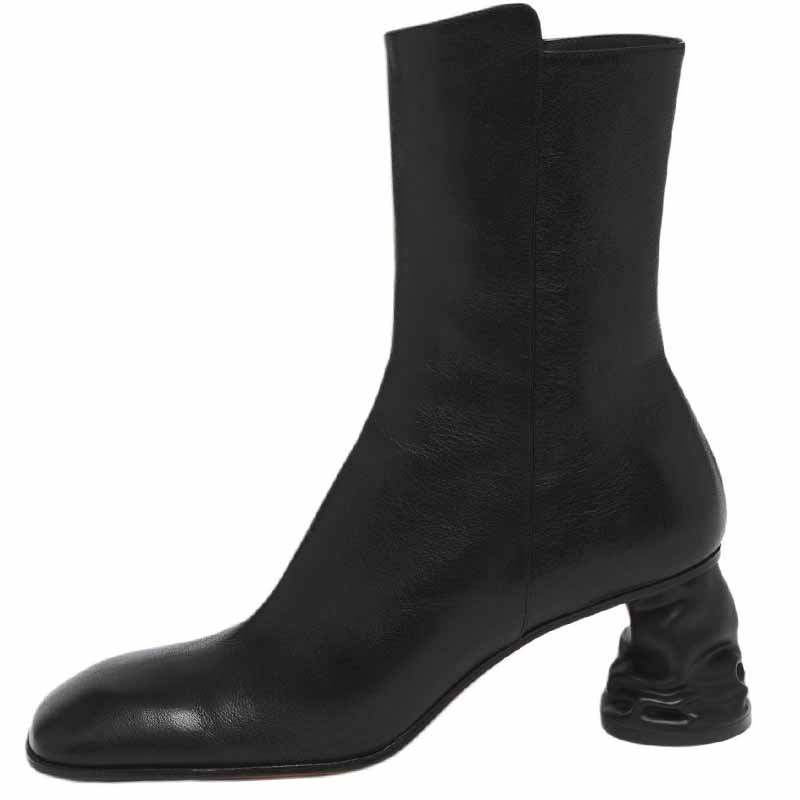 Alexander McQueen Crush Side Zip Ankle Boots Women's