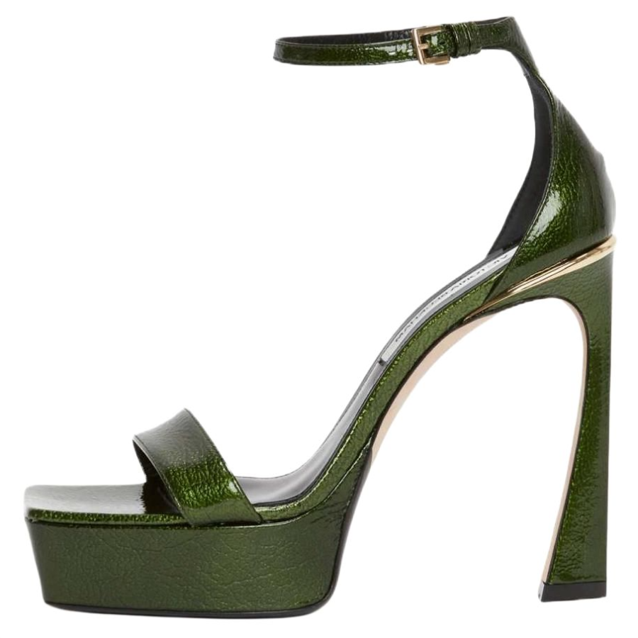 Victoria Beckham One Strap Sandals 13cm Women's Green