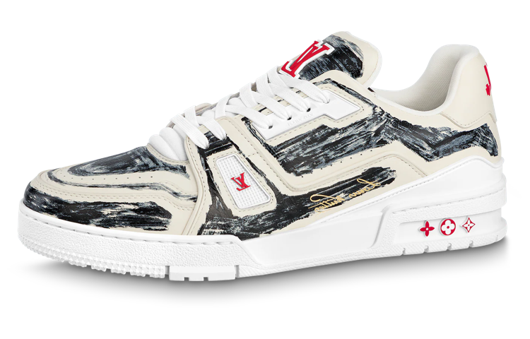 LOUIS VUITTON Trainer Low top Stylish Skateboarding Shoes Unisex Black