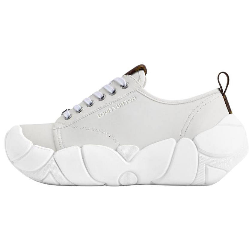 LOUIS VUITTON Bubble Sheepskin Low top Casual Shoes Women's Gray
