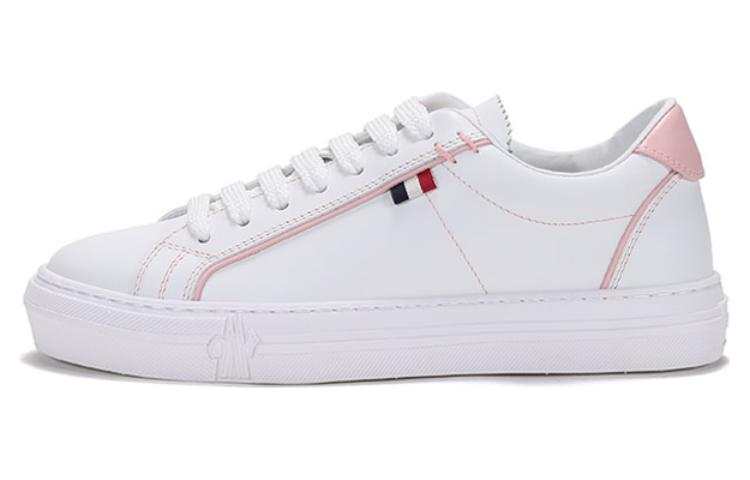 Moncler Women's Alodie Leather Trainers 'White Pink'