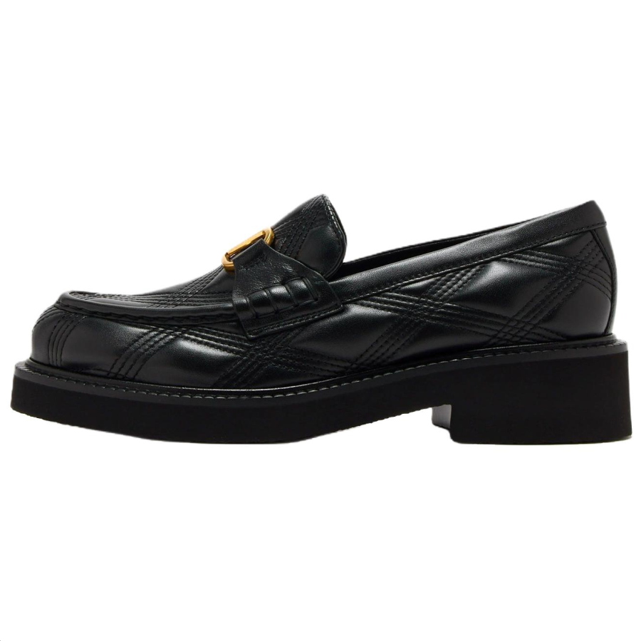 Valentino Garavani Quiltie 67 Leather Loafers Women's Black