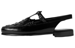 Hereu Roqueta Leather Slingback Loafers