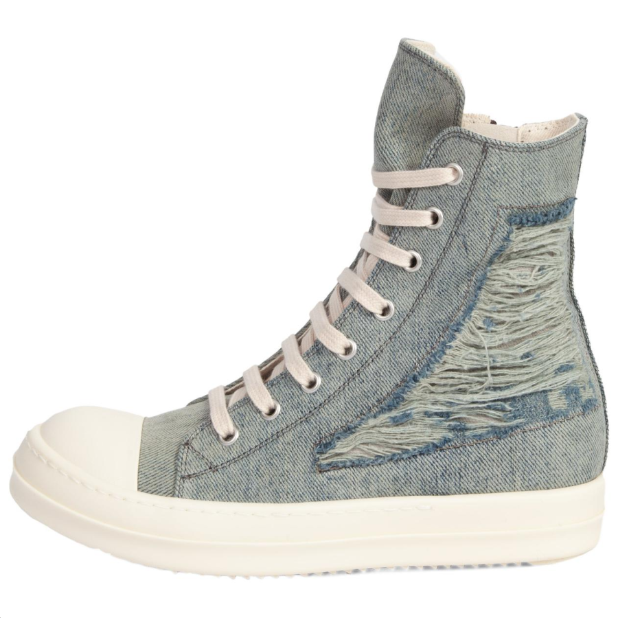 Rick Owens DRKSHDW High top Canvas Shoes Women's Blue