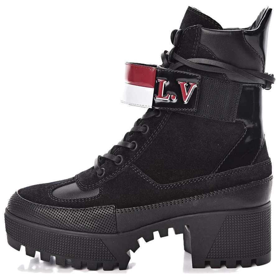 LOUIS VUITTON Laureate Platform Desert Boots 'Black' Women's