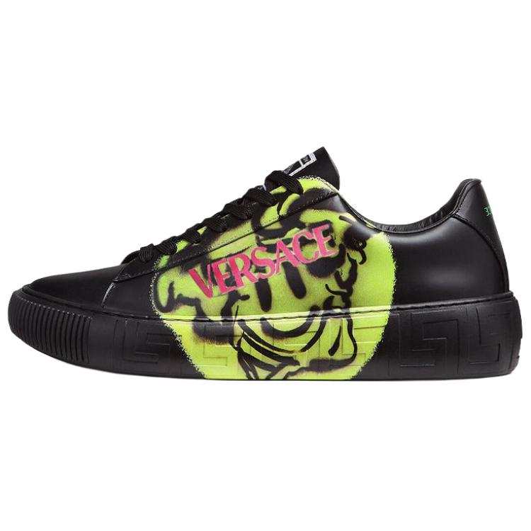 VERSACE Medusa Greca Low Smiling Medusa Black Green Pink