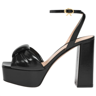 GIANVITO ROSSI Paradì Leather One Strap Sandals 7cm Women's Black
