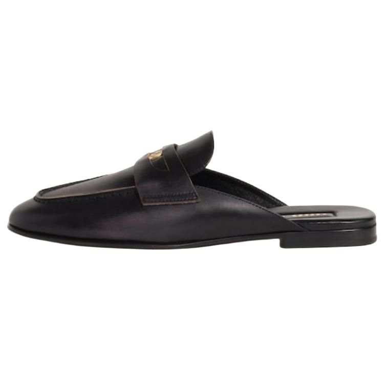 MIU MIU Closed Toe Slippers Women's Tan