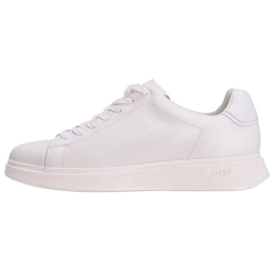HUGO BOSS Cow Leather Low top Casual Shoes Men's White