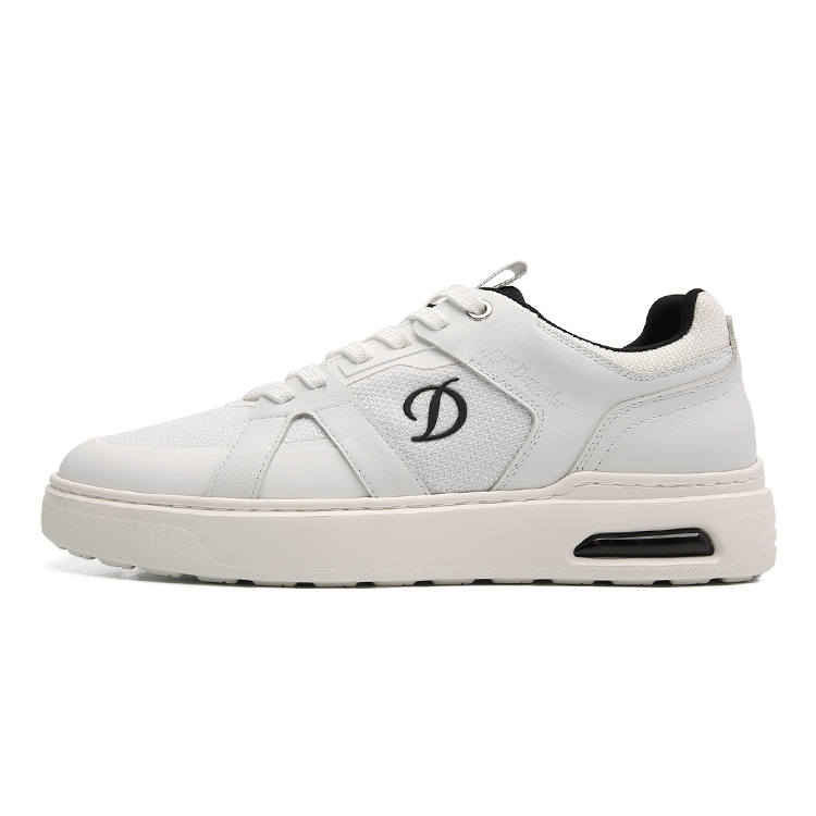 S.T.Dupont S. T.DUPONT Cow Leather Low top Skateboard Shoes Men's White/Black