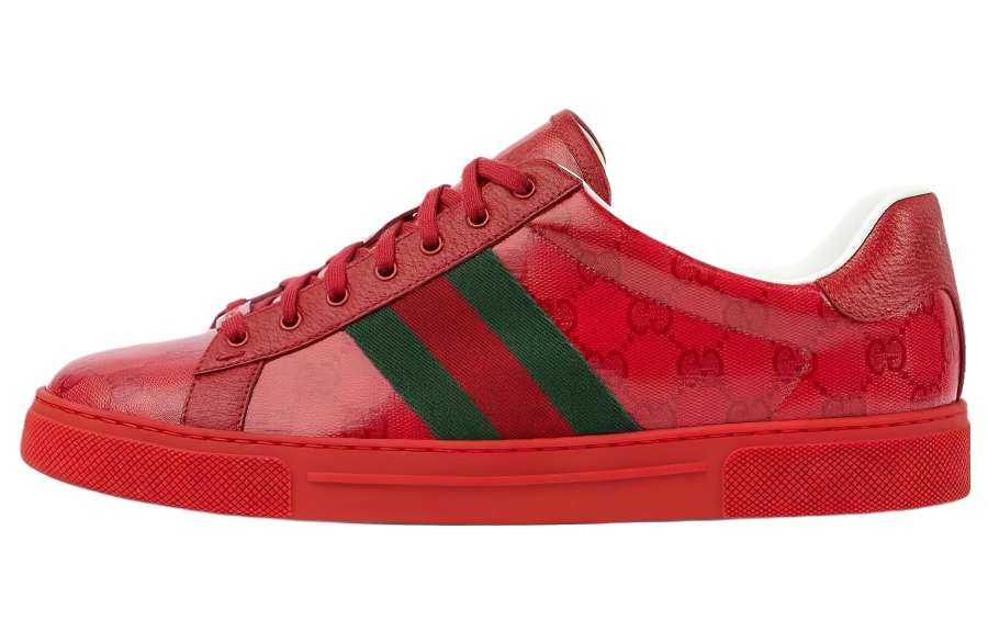 GUCCI Gucci Ace 'GG Crystal Canvas - Red'