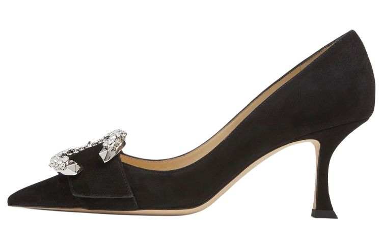 Jimmy Choo Melva Slim Heel High Heels 7cm Women's Black