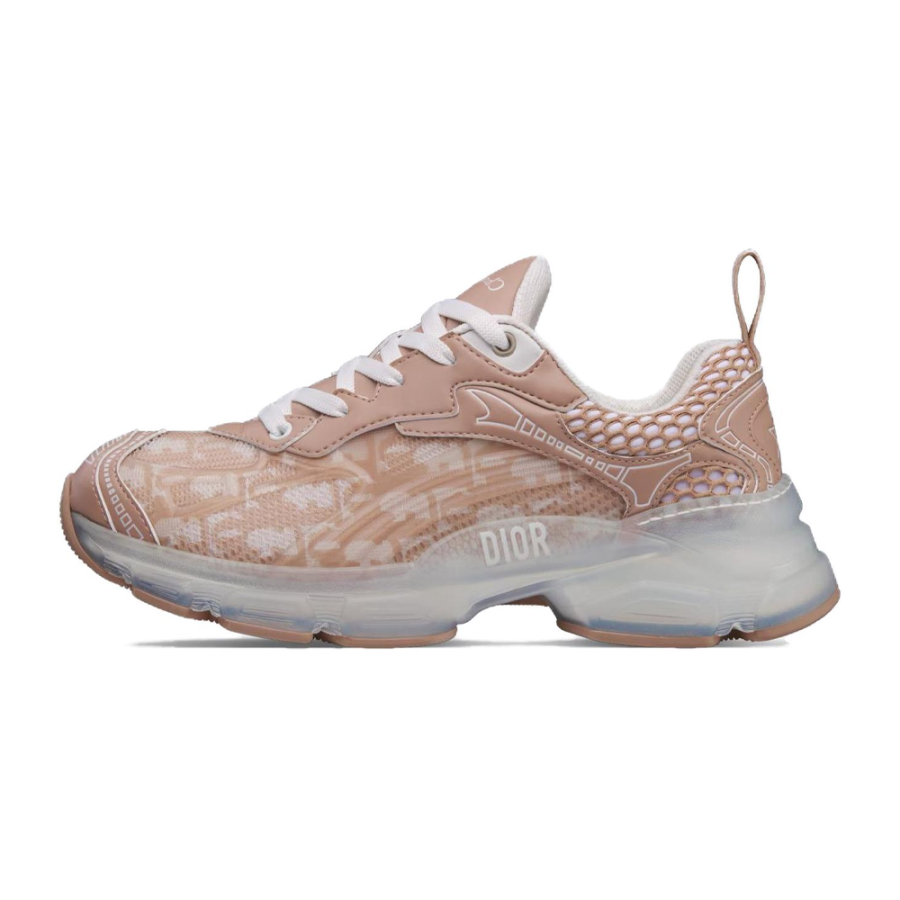 DIOR Vibe Monogram Low top Casual Shoes Women's Nude Pink
