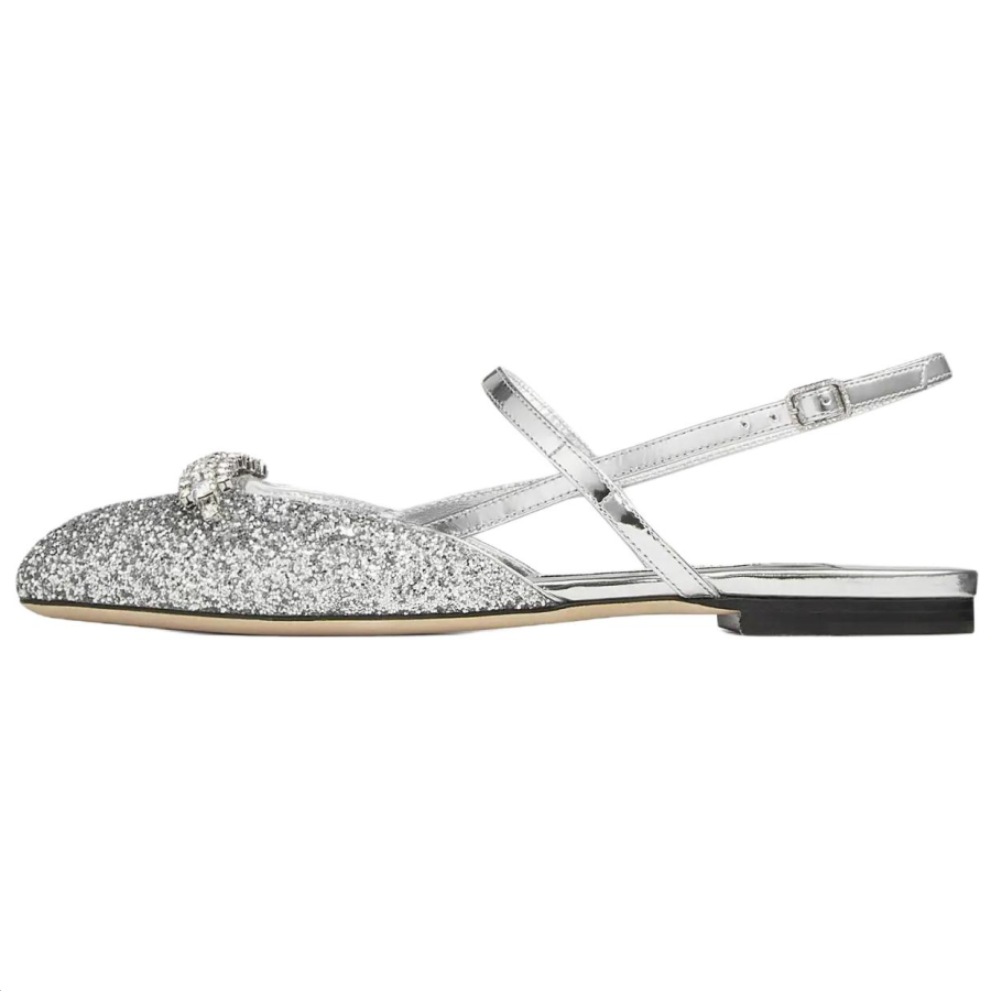 Jimmy Choo Belinda Leather Casual Shoes Women's Silver