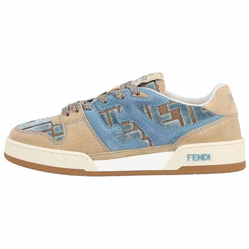 FENDI Match Low top Skateboard Shoes Women's Blue