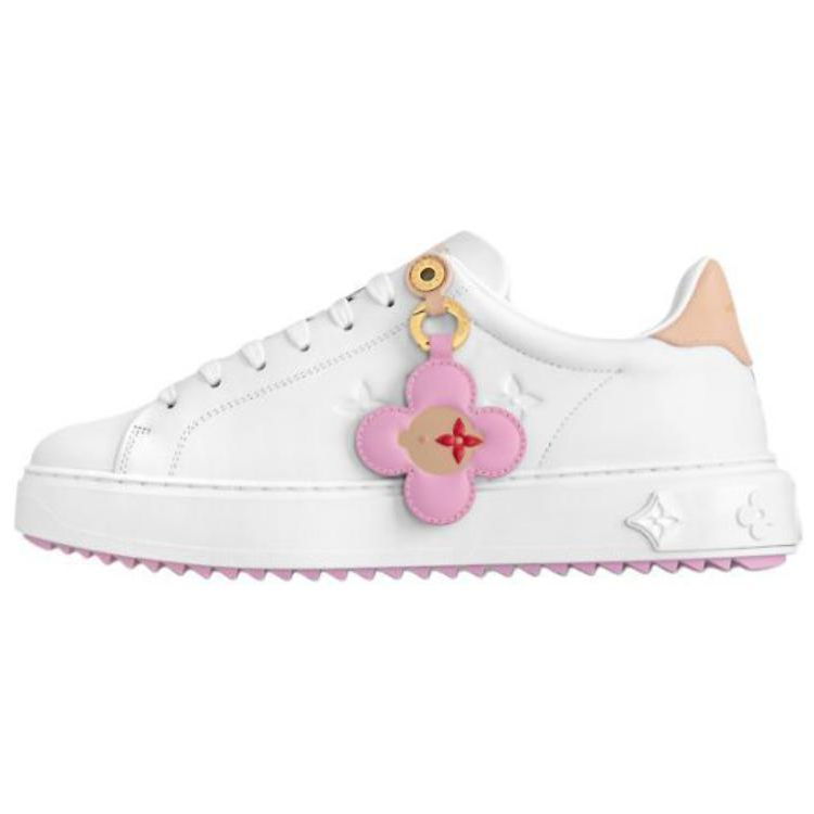 LOUIS VUITTON Time Out Low top Skateboard Shoes Women's White