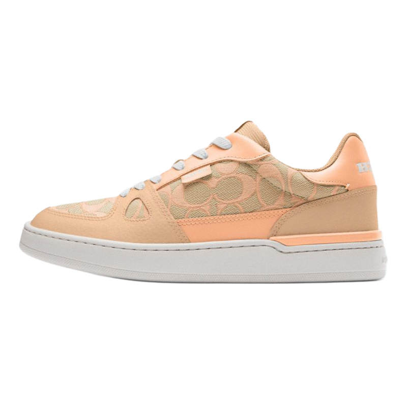 COACH Clip Leather Low top Skateboard Shoes Women's Pink