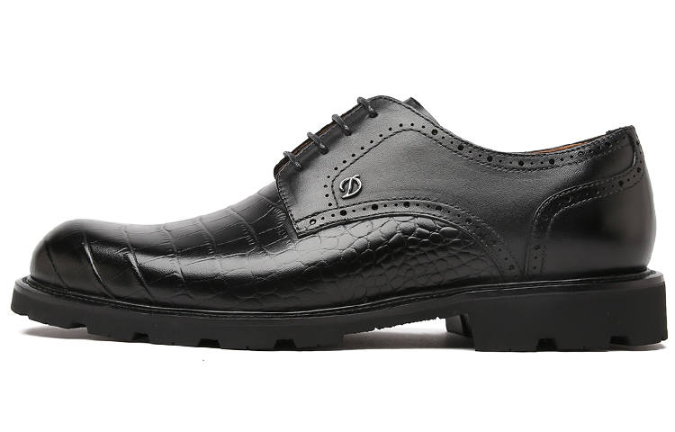 S.T.Dupont S. T.DUPONT Cow Leather Dress Shoes Men's Black