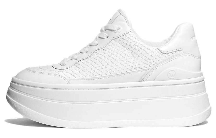 MICHAEL KORS Cushioning Height Increasing Abrasion Resistant Slip Resistant Low top Casual Shoes Women's White