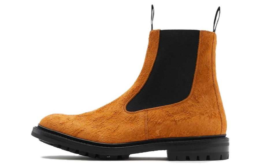 Burberry Dee Leather Crew Chelsea Boots Men's Caramel