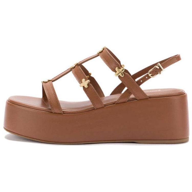 Larroude Harmony Roman Sandals 6.35cm Women's Caramel