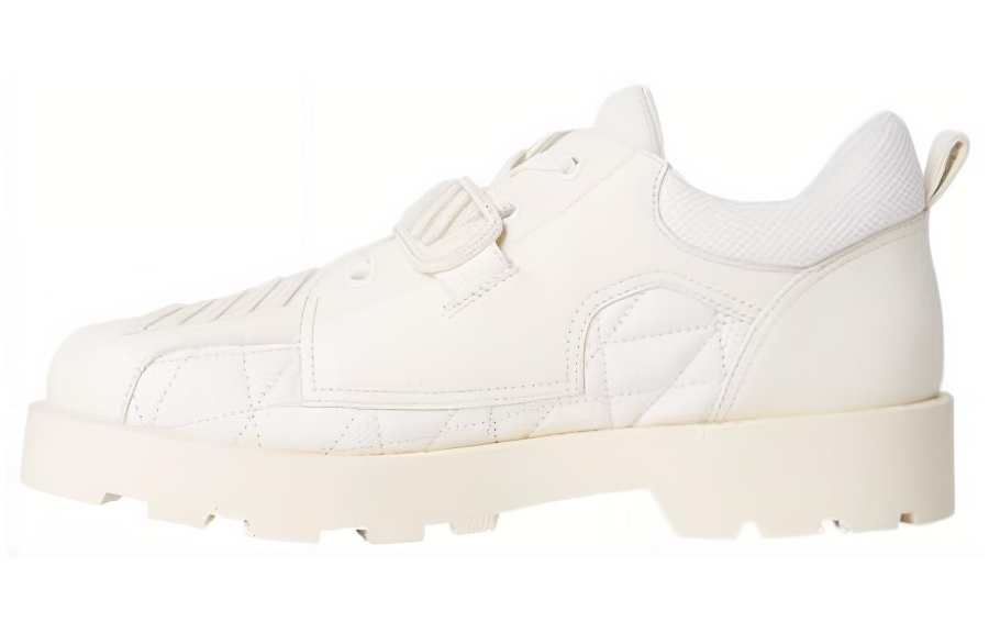 GUCCI Leather Low top Sports Casual Shoes Men's White