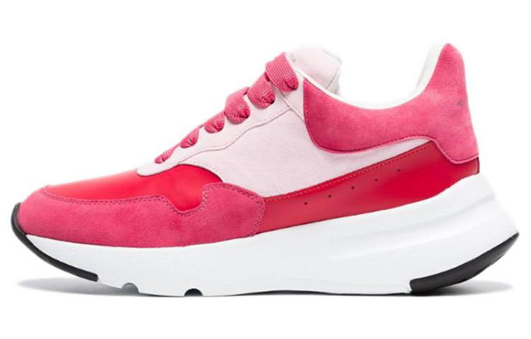 Alexander McQueen Runner Leather Low top Casual Shoes Women's White Red
