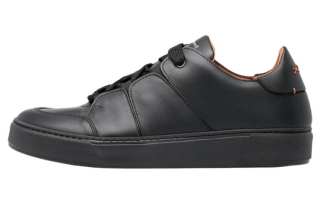 Ermenegildo Zegna Leather Low top Skateboard Shoes Men's Black