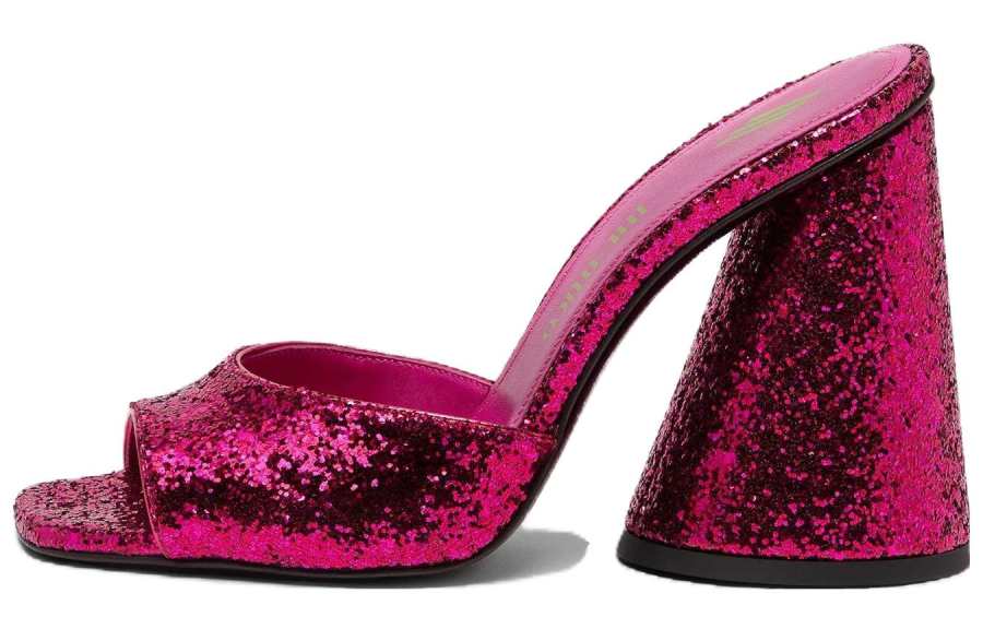 The Attico Luz Glitter Slip On Mules Women's