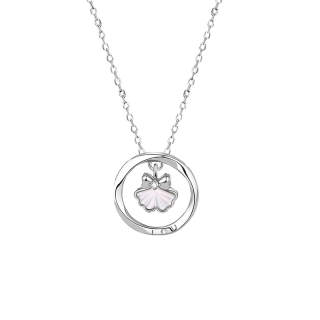 VSENSE.CN 999 Silver With Mother of Pearl Zircon Necklaces Women's