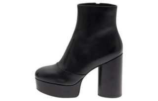MARC JACOBS Leather Ankle Boots Women's Black