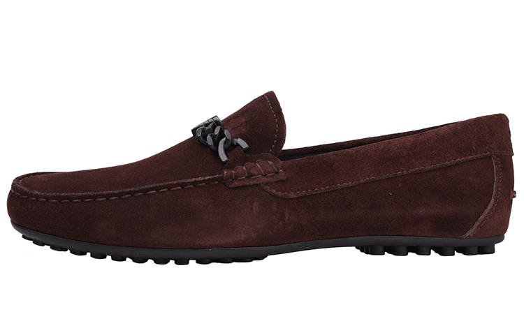 EMPORIO ARMANI Leather Men's Casual Shoes Men's Burgundy