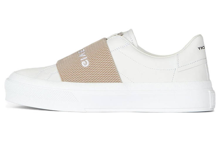Givenchy City Sport Cow Leather Low top Stylish Skateboarding Shoes Women's White Beige