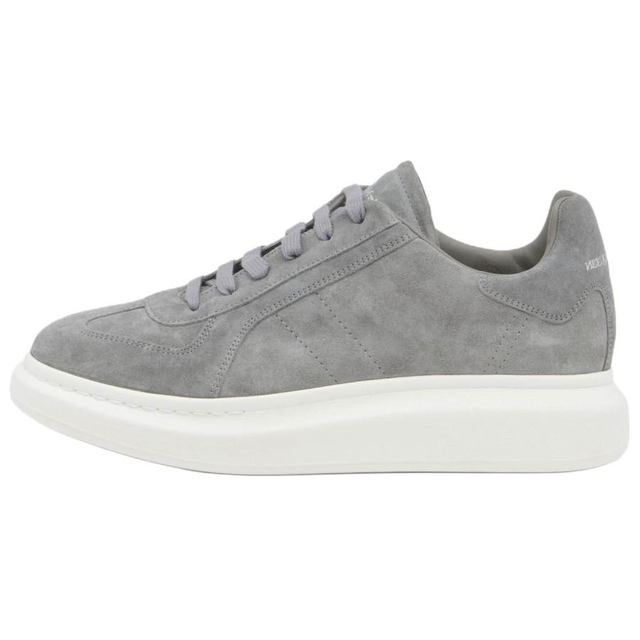 Alexander McQueen Oversized Sneaker Suede Low top Casual Shoes Men's Gray