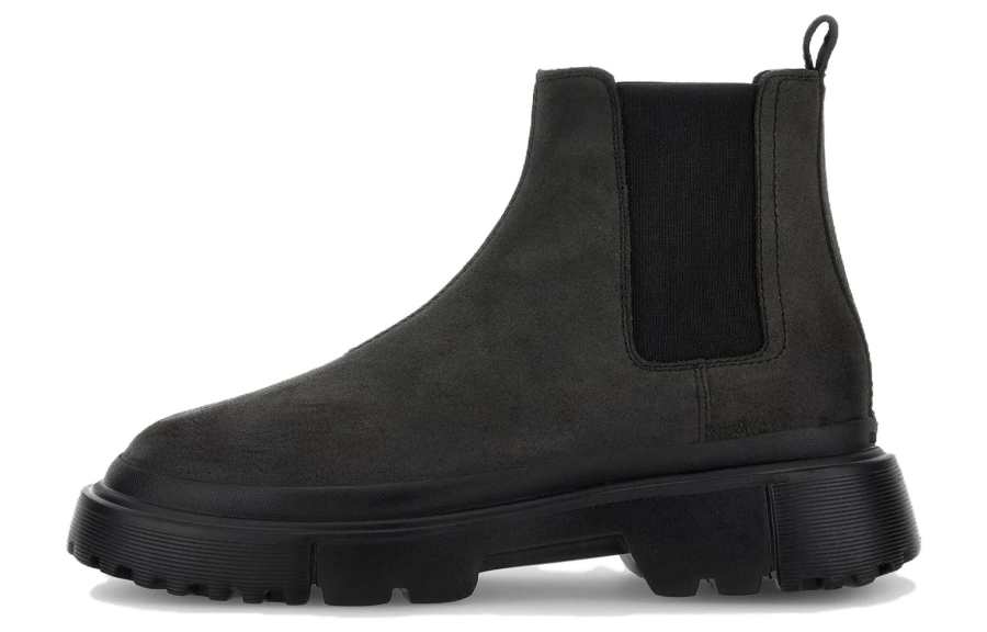 Hogan Chelsea round-toe suede boots
