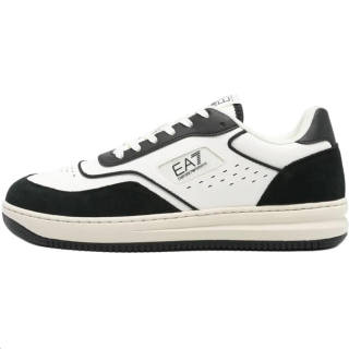 EMPORIO ARMANI EA7 Polyester Low top Skateboard Shoes Men's Black White