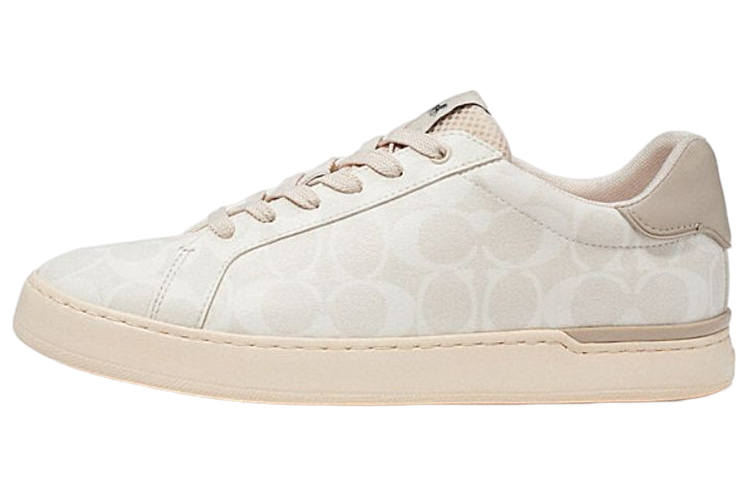 COACH Clip Canvas Low top Skateboard Shoes Men's Chalk
