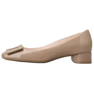 Roger Vivier Patent Leather Casual Shoes 2.5cm Women's Beige