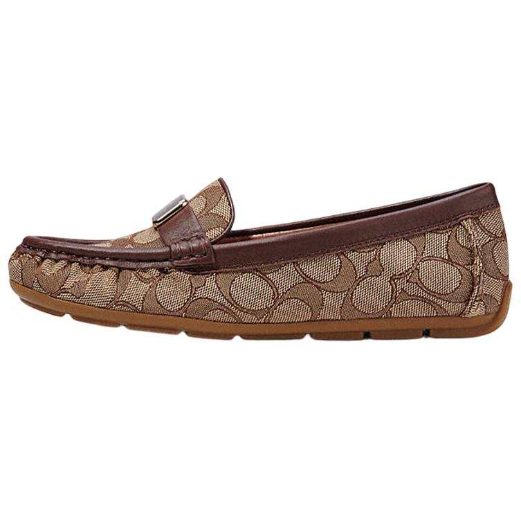 COACH COACH Leather Flat Shoes Women's Brown
