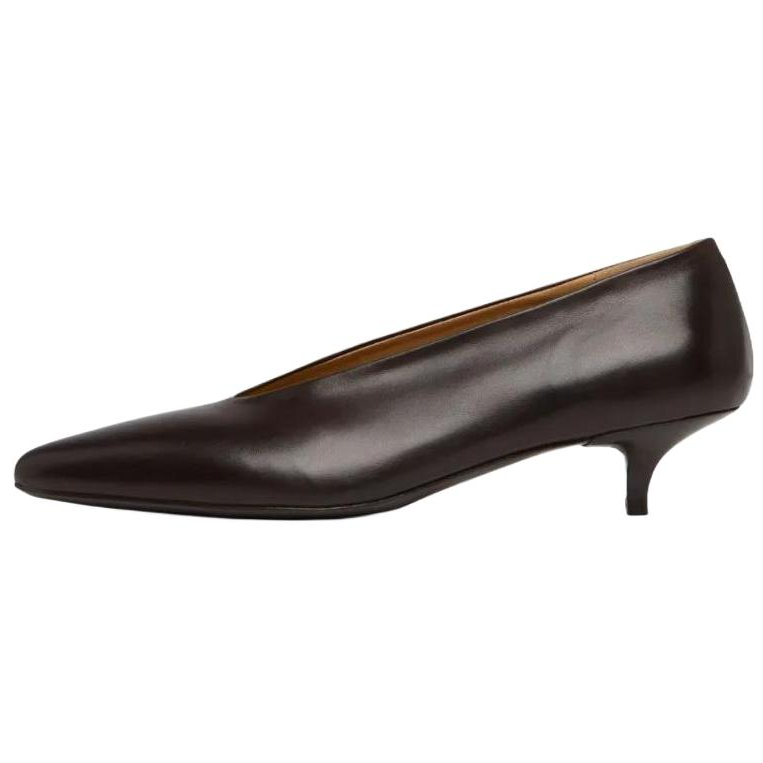 Marsèll Longiforma Leather Slim Heel High Heels Women's Dark Brown
