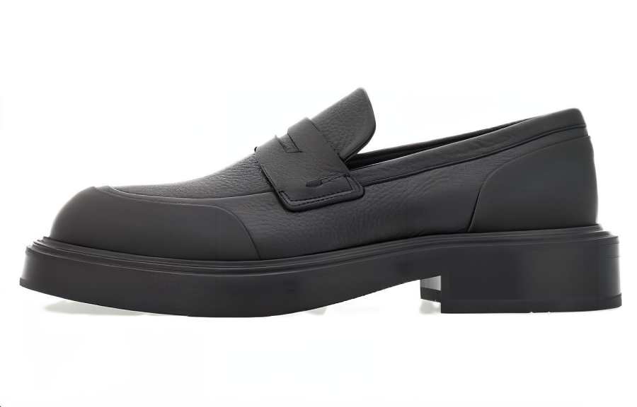 Ferragamo FERRAGAMO Square-toe Leather Loafers