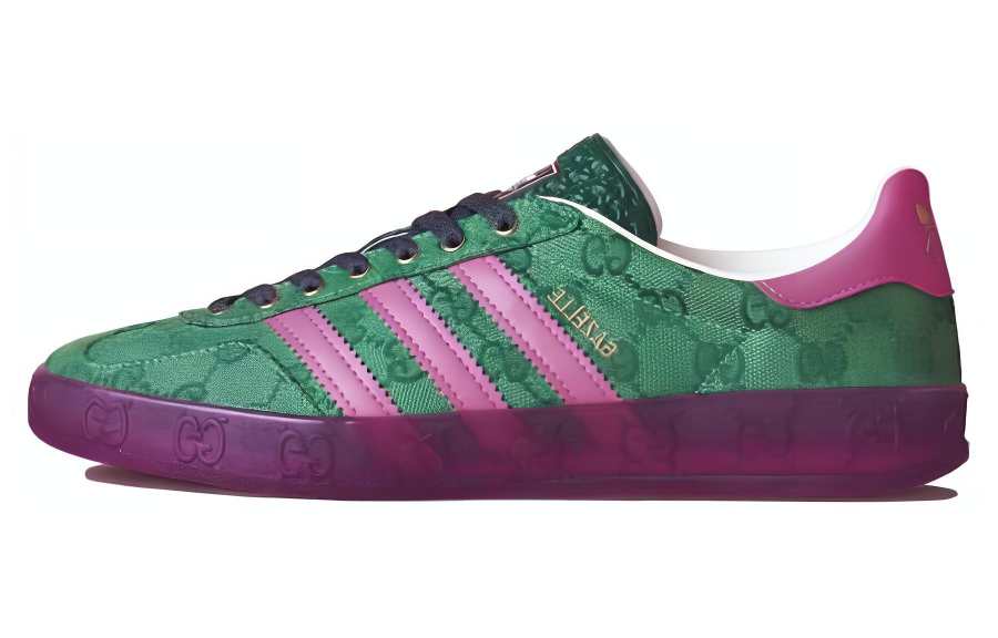 GUCCI Adidas X GUCCI Gazelle Green GG Monogram Women's