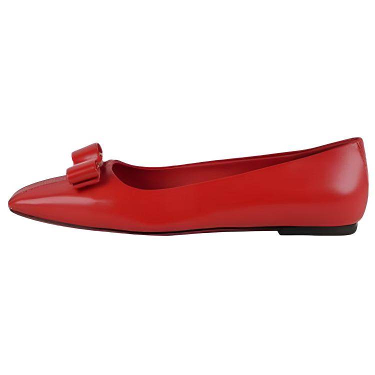 FERRAGAMO Cow Leather Casual Shoes Women's Red