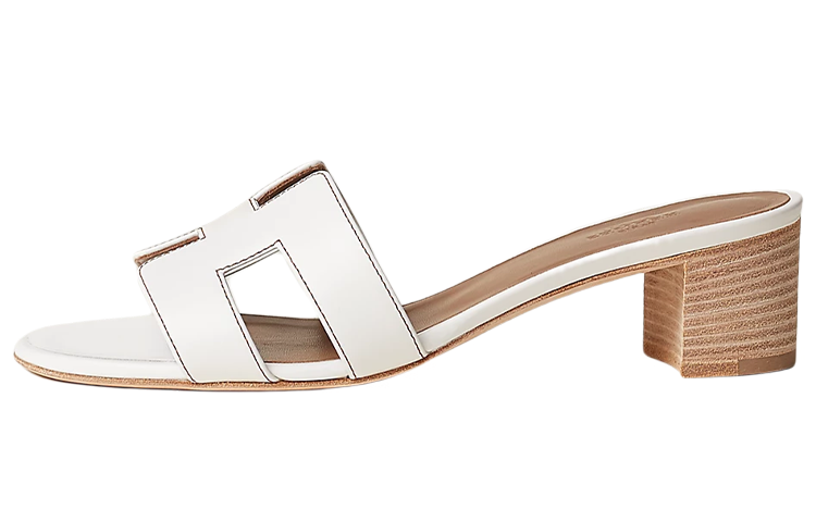 HERMES Oasis Stylish Sandal 5cm Women's White