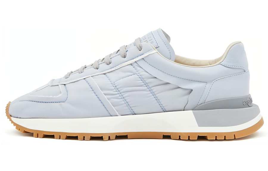 Maison Margiela Cow Leather Low top Casual Shoes Men's Light Blue