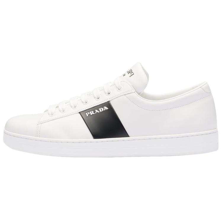 PRADA PRADA Leather Low top Stylish Skateboarding Shoes Men's White