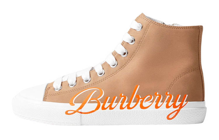 Burberry Stylish Skateboarding Shoes Light Brown Kids'