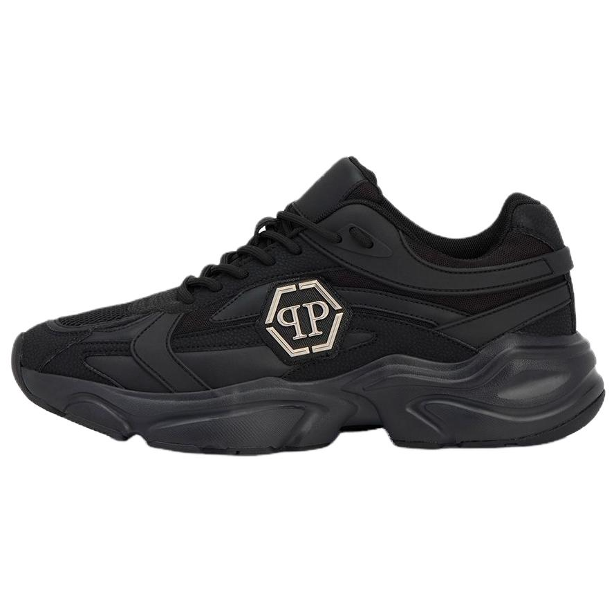 PHILIPP PLEIN Cow Leather Low top Casual Shoes Unisex Black
