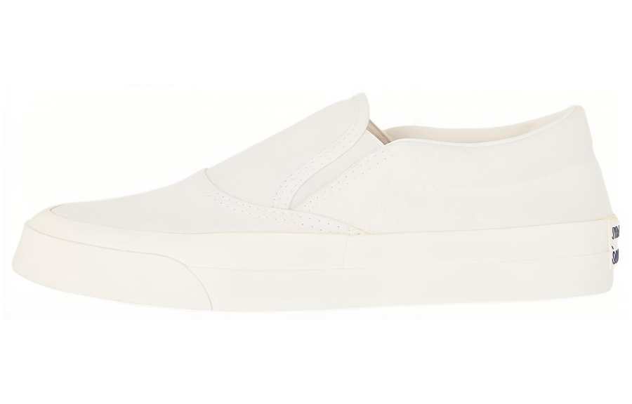 Maison Kitsune Slip on Low top Stylish Skateboarding Shoes Unisex White