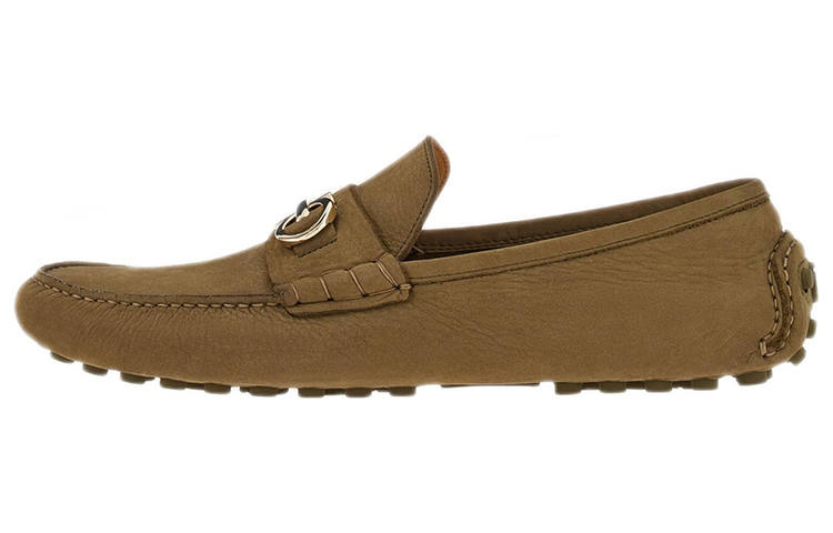 Ferragamo FERRAGAMO Gancini-plaque Suede Loafers